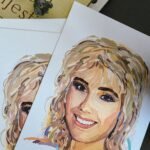 Crtež na akvarel papiru Lepa Brena