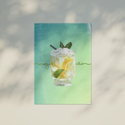 Print na akvarel papiru Mohito