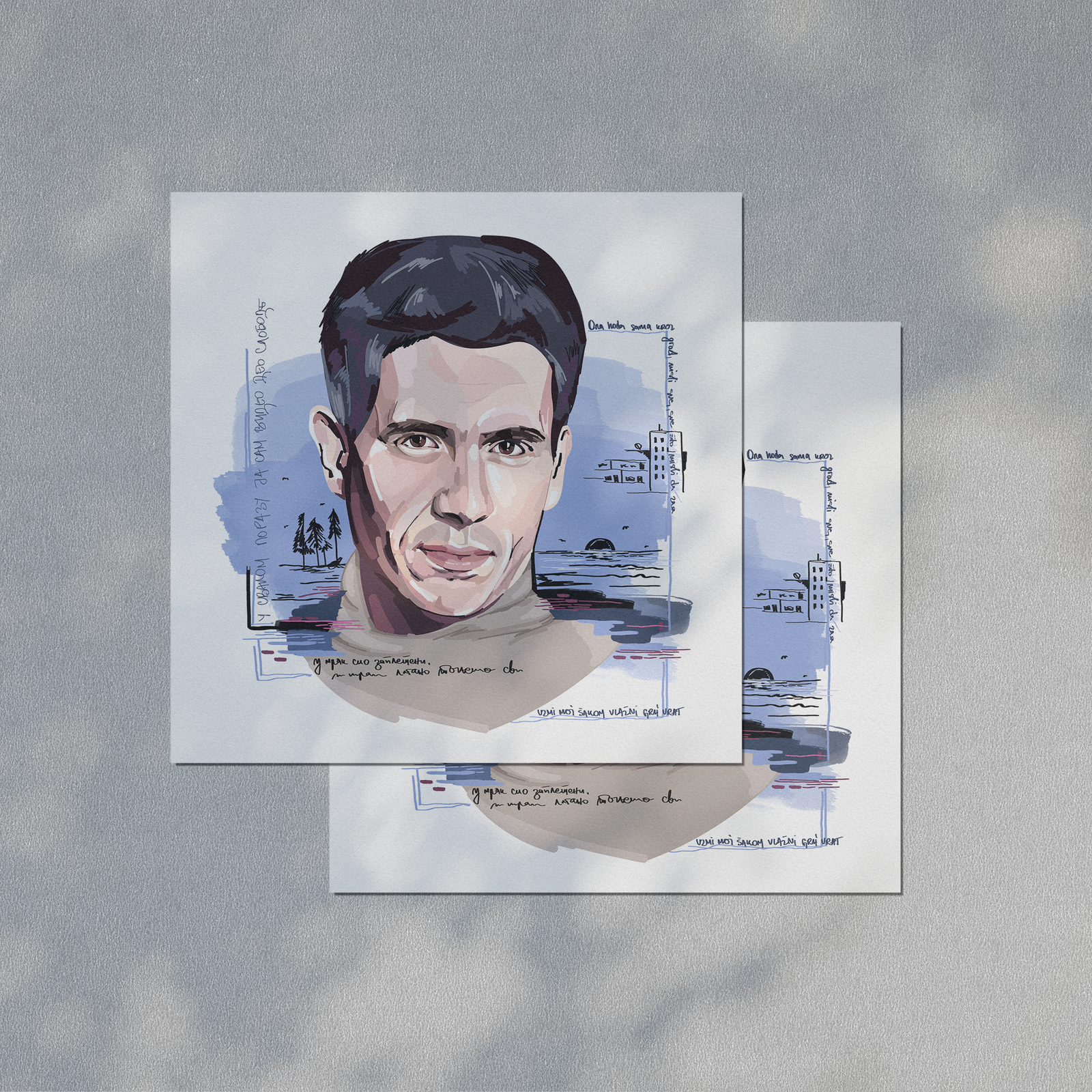 Milan Mladenovic EKV poster Print na akvarel papiru Mladenović