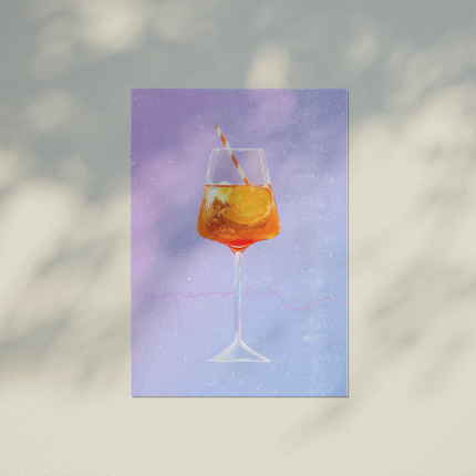 Print na akvarel papiru Aperol